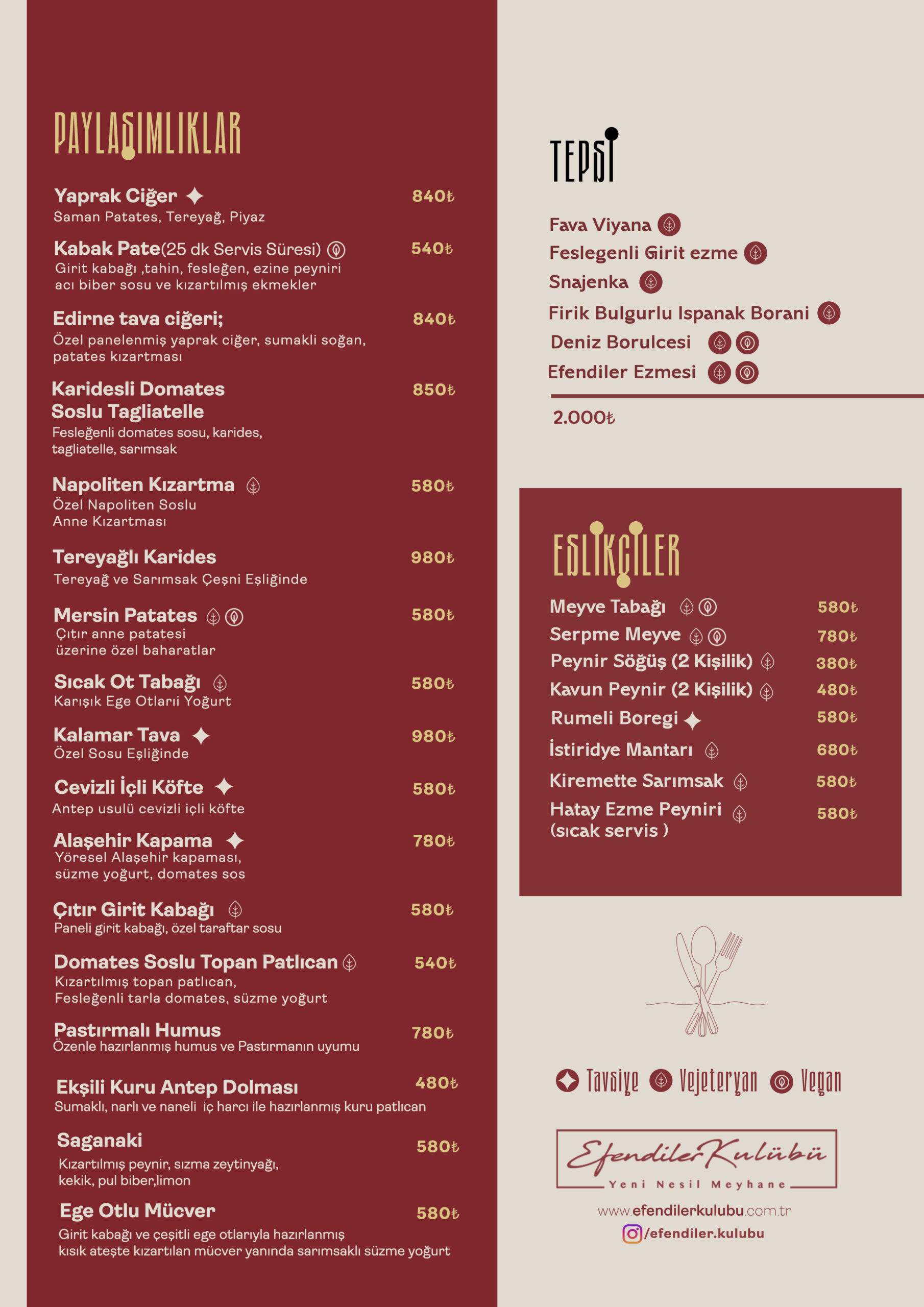 Efendiler Kulübü Menü 6